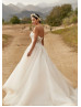 Strapless Sweetheart Neck Ivory Lace Tulle Sparkly Wedding Dress